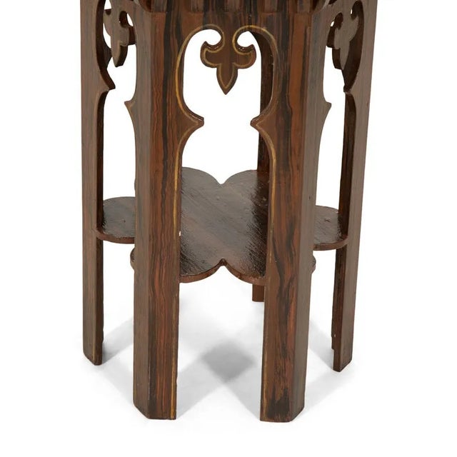 Grain-Painted and Parcel Gilt Moorish Style Pedestal Table. Morocco, 20th Century. Provenance: Of the collectors Catherine...