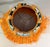 Hollywood Regency Covington “Luv Bunny” Teal Velvet Lampshade With Yellow Fringe For Sale - Image 3 of 4