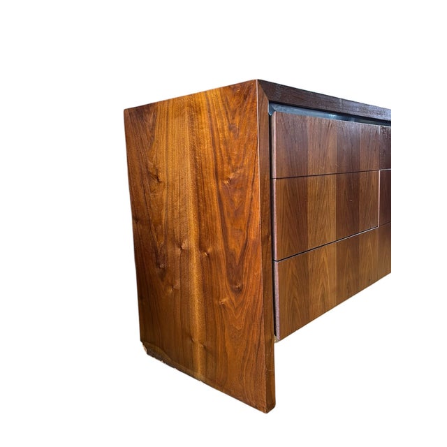 Dillingham 1970s Dillingham Walnut Lowboy Dresser For Sale - Image 4 of 11