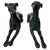Italian Greyhound Statues in Green Patinated Bronze, 1950s, Set of 2 For Sale