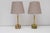 Mid-Century Modern Italian Onyx and Brass Table Lamps, Set of 2 For Sale - Image 11 of 13