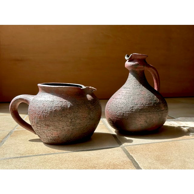 Brown Large Studio Ceramic Art Jug Vase by Gerhard Liebenthron, West-Germany, 1977 For Sale - Image 8 of 18