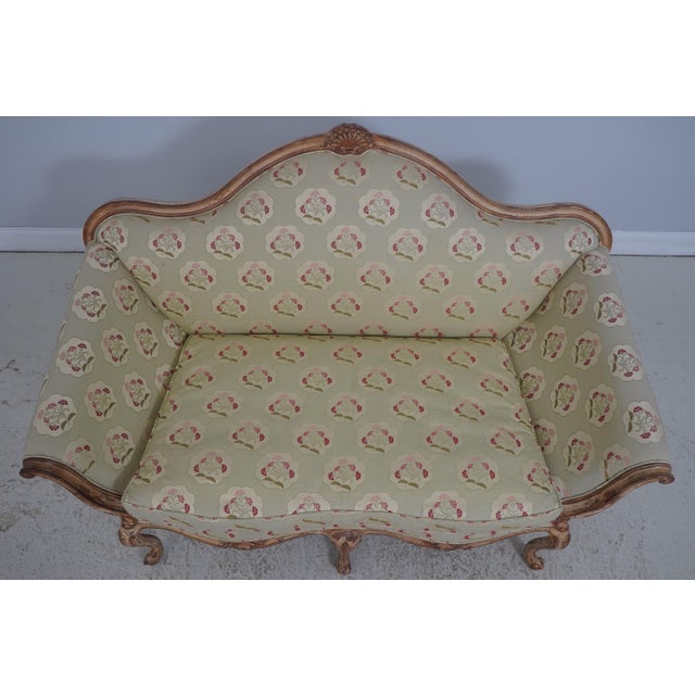 French Southwood French Louis XV Style Upholstered Loveseat For Sale - Image 3 of 18