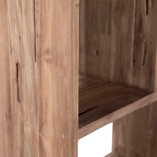 2020s Salvaged Teak Mondrian Bookcase For Sale - Image 5 of 5