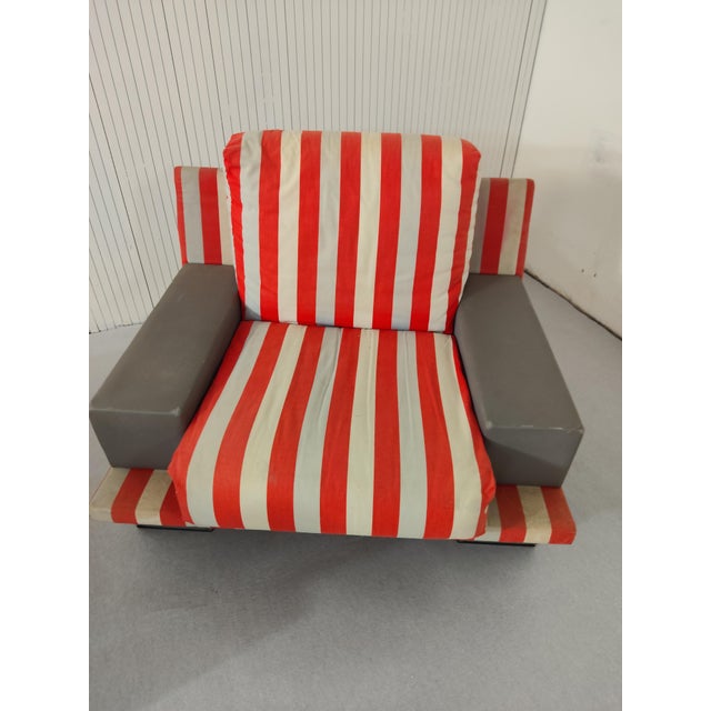 Vintage Armchairs in Fabric and Wood, 1970s, Set of 2 For Sale - Image 10 of 11
