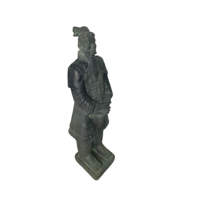 Chinese Late 20th Century Chinese Terracotta Warrior Replica Statue Large Mixed Material Asian Decor For Sale - Image 3 of 12
