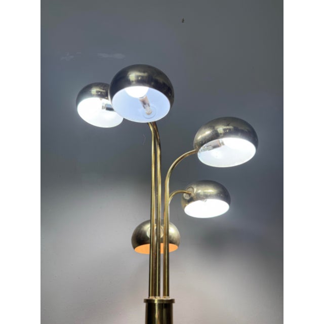 Mid 20th Century Vintage Brass Waterfall/Tiered Eyeball Lamp After Sonneman For Sale - Image 5 of 12
