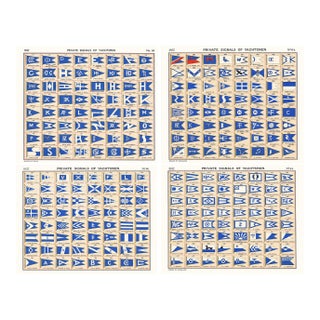 Original Lloyd's Register of Yachts "Private Signals of Yachtsmen" Reference Pages – Set of 4 – Year 1937 Group C For Sale