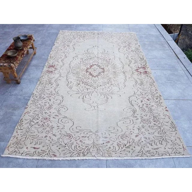 1960s Beige Tribal Anatolian Wool Carpet For Sale - Image 11 of 11