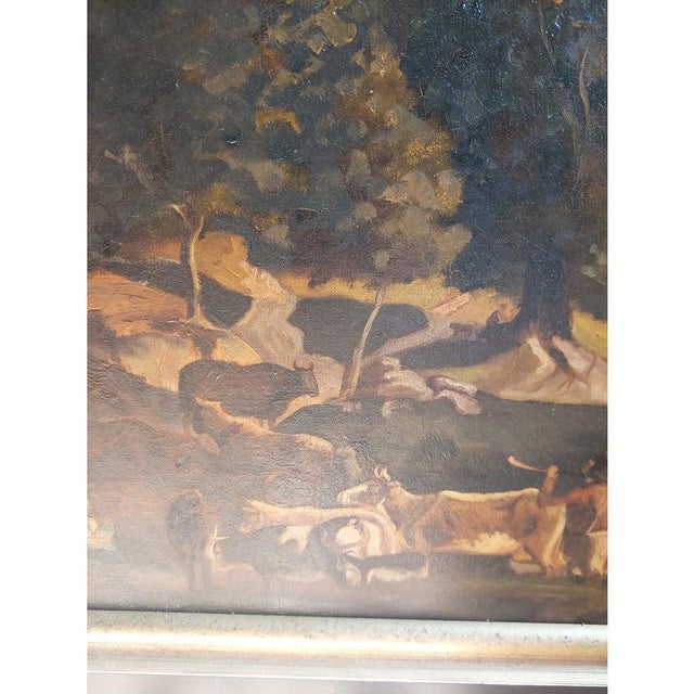 German School Artist, Landscape, 1800s, Oil on Canvas, Framed For Sale - Image 9 of 14