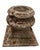 Traditional Vintage Weathered Cast Stone Garden Urn Planter on Stepped Square Pedestal Base For Sale - Image 3 of 12