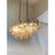 Italian oval hand- made chandelier in brunito- burnished finishing. champagne, pink and ametista color of “poliedri”...