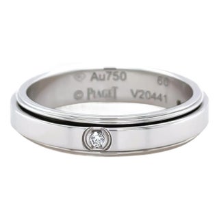 Piaget 18ct White Gold Possession Diamond Spinning Ring 0.02ct 6.31g, Size 9.25 For Sale