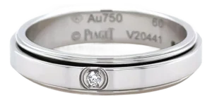Piaget 18ct White Gold Possession Diamond Spinning Ring 0.02ct 6.31g, Size 9.25