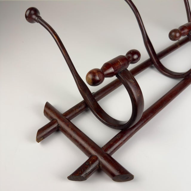 Antique Wooden Coat Rack, Italy, 1930s For Sale - Image 3 of 18