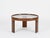 Italian Round Coffee Table in Walnut with Smoked Glass Top from Molteni, 1960s For Sale - Image 3 of 14