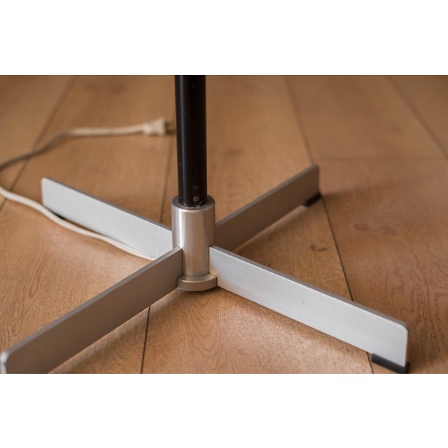 Mid Century Modern Black Metal and Aluminum Floor Lamp For Sale - Image 11 of 11