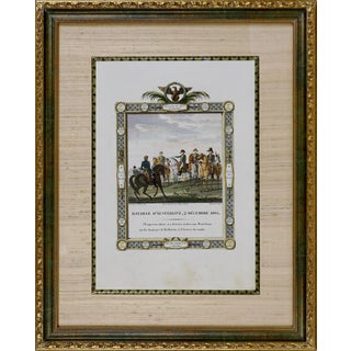 Battle of Austerlitz, December 2, 1805 – Engraving of Emperor Napoleon I – Early 19th Century For Sale