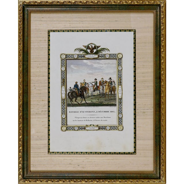 Battle of Austerlitz, December 2, 1805 – Engraving of Emperor Napoleon I – Early 19th Century For Sale