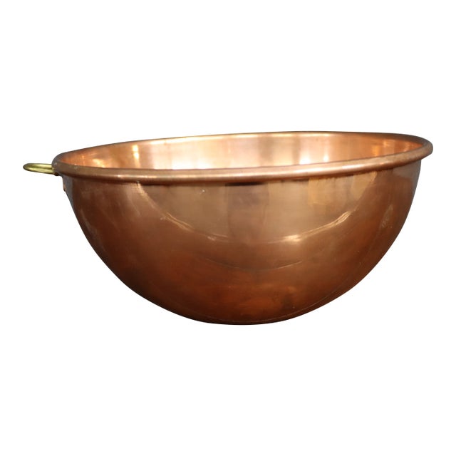 English Copper Mixing Bowl For Sale