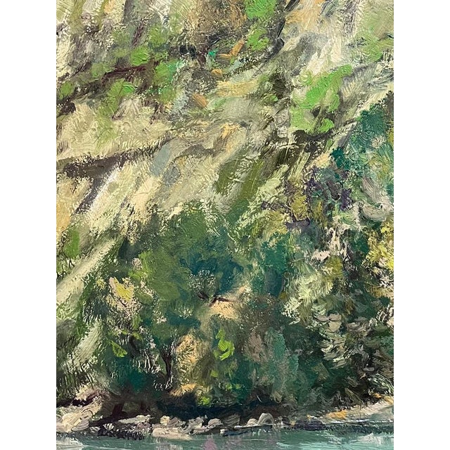 Leopold Robert, Riverbank, Oil on Wood For Sale - Image 6 of 11