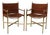 Pair of Maison Jansen Style Brass Director Chairs For Sale
