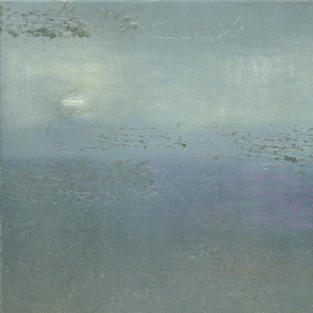 Awh 352 - Dreamy Abstract Landscape Original Minimalist Colorfield Oil Painting on Canvas For Sale In Los Angeles - Image 6 of 9