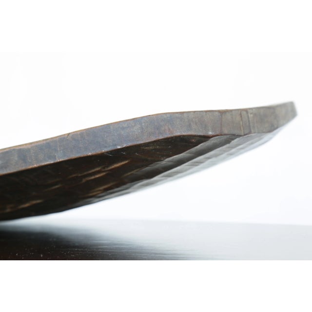 1960s 1960s Tribal Feast Offering Tray, Large Hand Hewn Brown Wood Bowl by the Indigenous Mentawei, Indonesia For Sale - Image 5 of 18