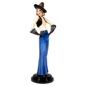 Art Deco Girl with Pointed Hat Figurine attributed to Stephan Dakon for Goldscheider, 1930s