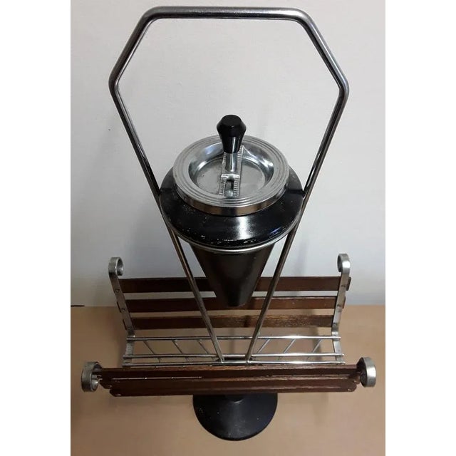 Metal Newspaper Stand with Ashtray Insert, 1960s For Sale - Image 7 of 9