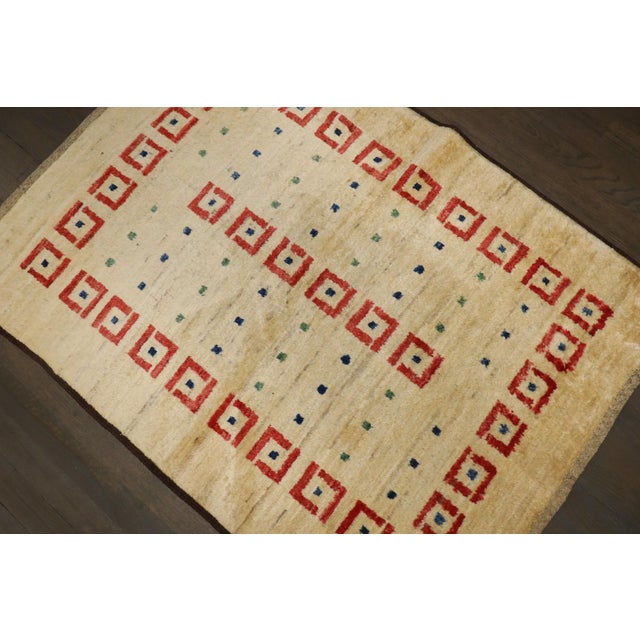 Early 21st Century Modern Persian Gabbeh Rug rug no.j5078 For Sale - Image 5 of 5
