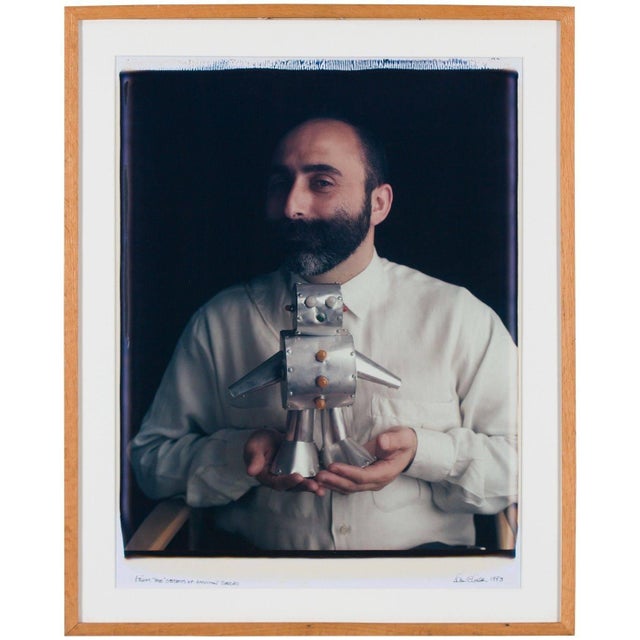 This large format 20 x 24 Polaroid photograph is a self portrait of the photographer David Chack. This is a one-of-a-...