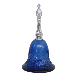 Empty Avon Cobalt Blue Glass Bell Shaped Perfume Bottle