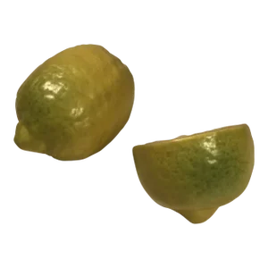 2000’s Patricia Garrett Handmade American Pottery Lemons Salt & Pepper Set- 2 Pieces