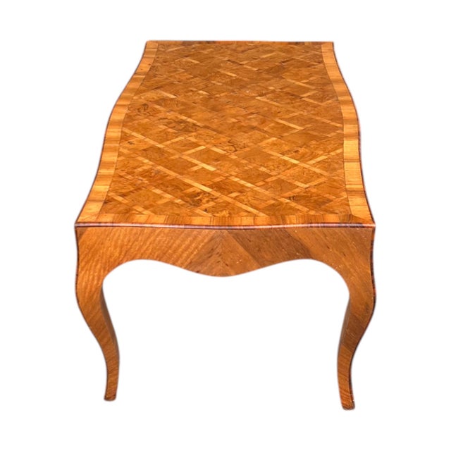 1950s Italian Marquetry Coffee Table With Carved Legs For Sale In Los Angeles - Image 6 of 11