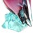 Mid 20th Century Seguso Murano Vintage Sommerso Red Light Blue Italian Art Glass Bird Figure Sculpture on Base For Sale - Image 5 of 8