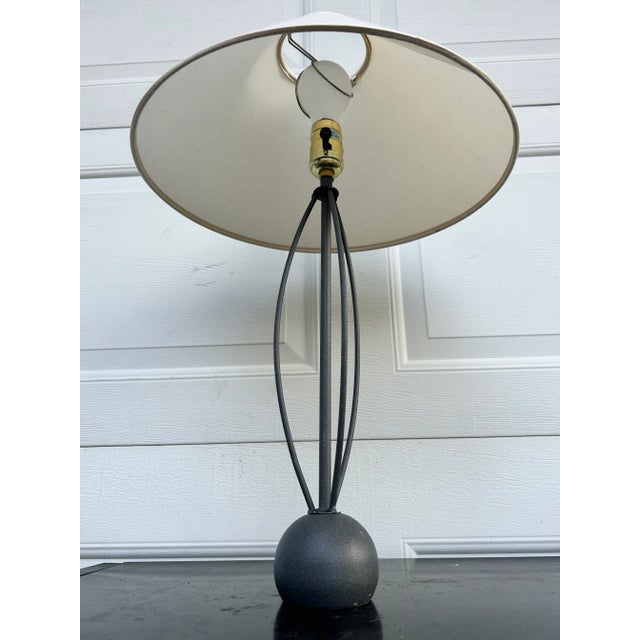 Late 20th Century Postmodern Metal Table Lamp For Sale - Image 4 of 6