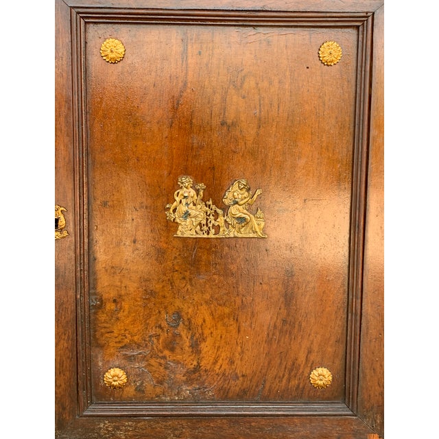 Large Empire Danish Glass Cabinet, Bookcase in Mahogany With Bronze Details For Sale In Miami - Image 6 of 8