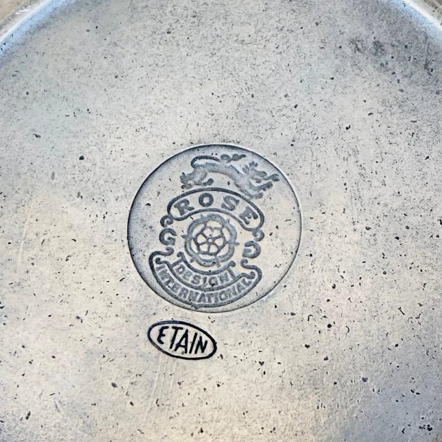 Mid 20th Century Mid Century Pewter French Serving Dish For Sale - Image 10 of 10