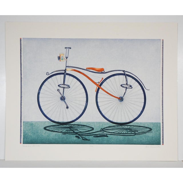 Late 20th Century Bill Reynolds Bicycle Etching For Sale - Image 4 of 4