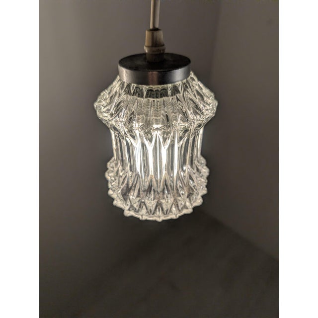 Teak Pendant with Ribbed Glass Shades, 1960s For Sale - Image 12 of 14