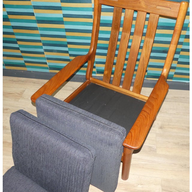 High-Back Armchair in Teak by Juul Kristensen for Glostrup, Denmark, 1960s For Sale - Image 4 of 11