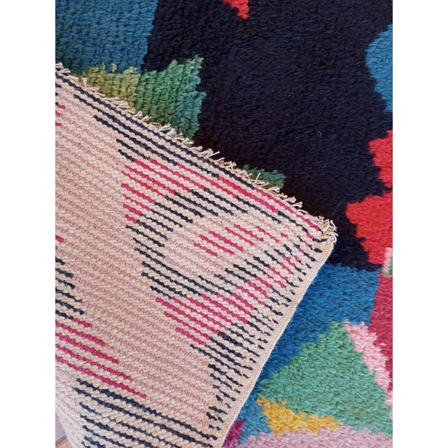 Vintage Flowers and Space Rug, Italy, 1980s For Sale - Image 12 of 18