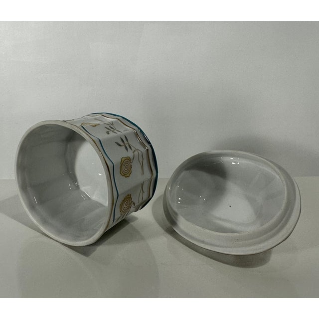 1950s Art Nouveau Lidded Porcelain Box, Vista Alegre, Portugal For Sale In Atlanta - Image 6 of 12