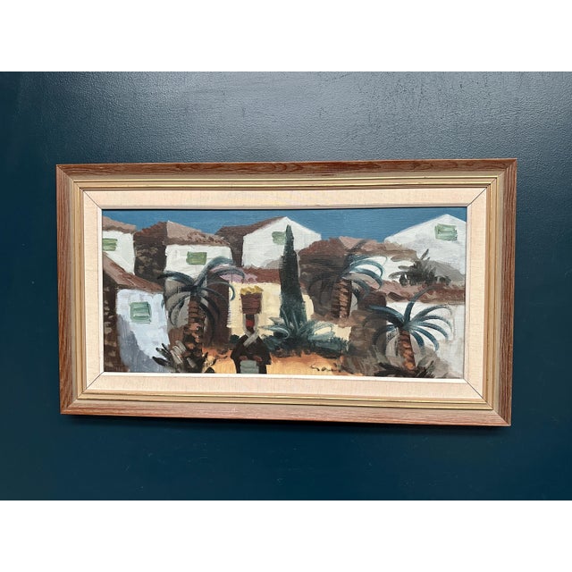 Tage Gavik, Southern European Street, 1950s, Oil on Canvas, Framed For Sale - Image 18 of 18