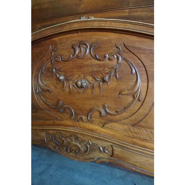 Brown Antique French Rococo Full Bed For Sale - Image 8 of 8