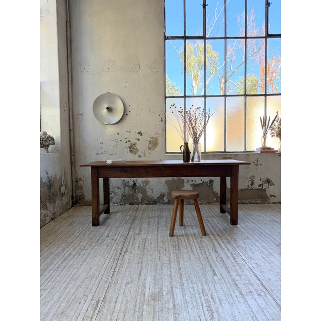 Antique Rustic Farmhouse Table in Walnut, 1900s For Sale - Image 4 of 18