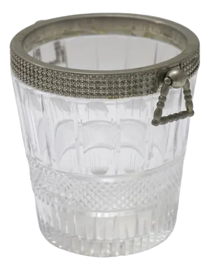 Mid-Century Thick Glass Basket from Baccarat, 1950s