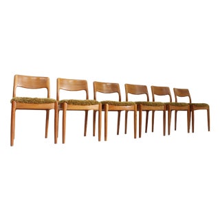 Vintage Danish Teak Dining Chairs Juul Kristensen, 1960s, Set of 6 For Sale