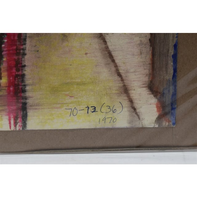 Paint Vintage Orignal Lucia Wilcox Gouache Mixed Median Abstract Nudes Painting Sketch For Sale - Image 7 of 7